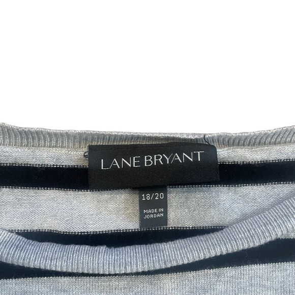 Lane Bryant Stripe Bell Sleeve Sweater Top Sz 18/20 - Picture 6 of 10